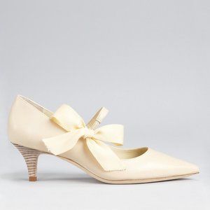 Tory Burch Ivory Cream Beverly Low Heel Pump
